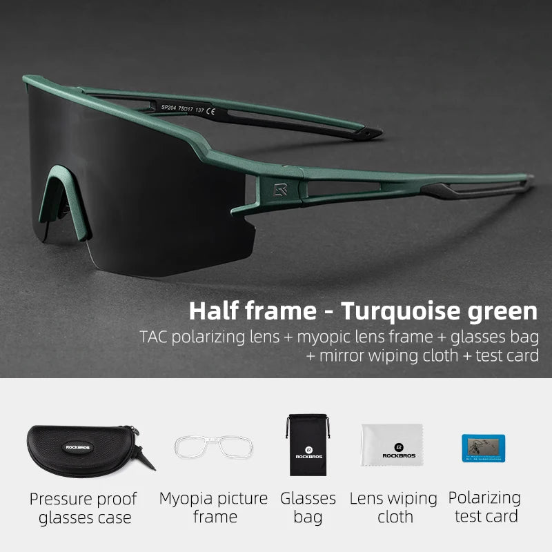 ROCKBROS Cycling Glasses Polarized UV400 Protection Bicycle Sunglasses Men Women Photochromic MTB Road Bicycle Goggles Eyewear