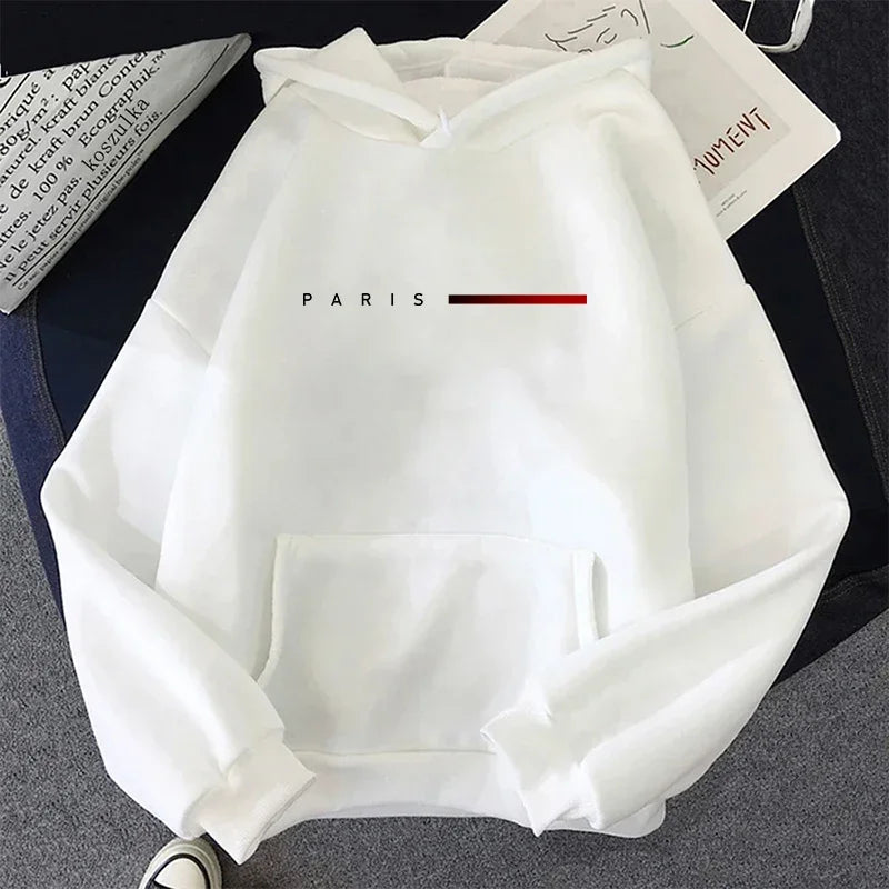 Paris Letter Womens Sweatshirts Printed Home Casual Hoodies Sports Pullover Tops Daily High Quality Woman Clothing Autumn Winter