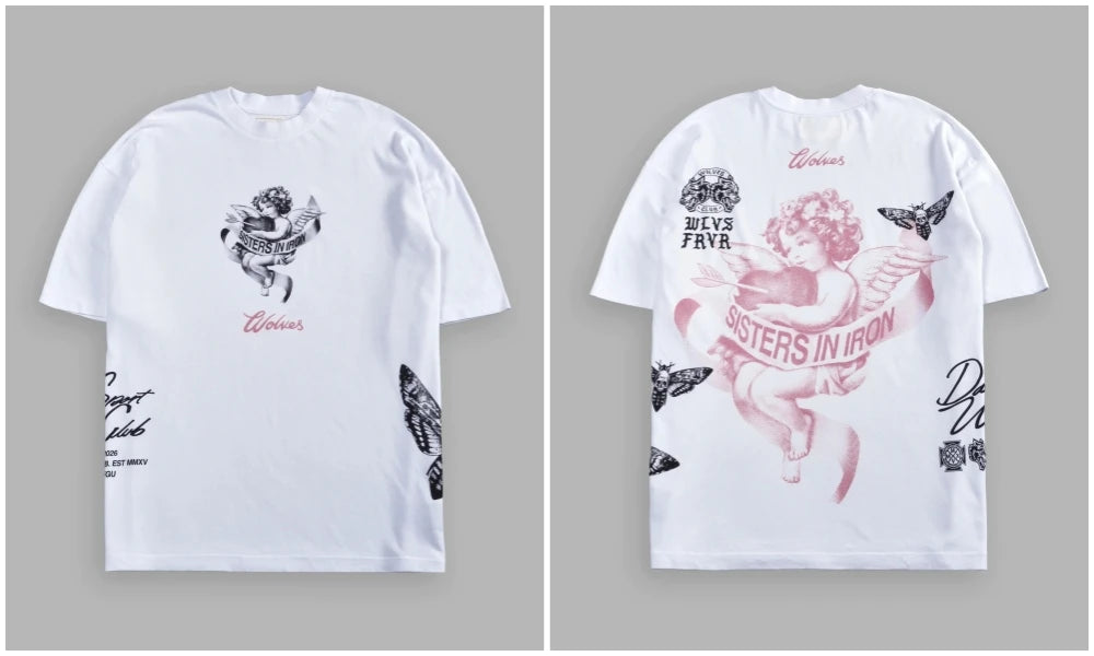 WOLVES CLUB Men T Shirt Sport Oversized Pure Cotton T-shirts Workout Gym Fitness New Short Sleeve Soft Tee Men Women Sport TEE