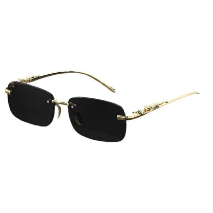 Rimless Sunglasses oval Fashion Metal Eyeglasses Unisex Shades Square Sun Glasses For Summer Traveling
