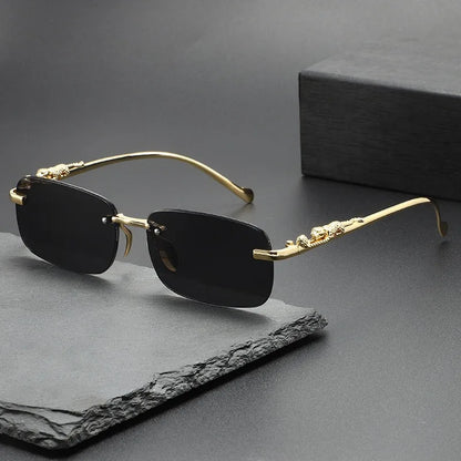 Rimless Sunglasses oval Fashion Metal Eyeglasses Unisex Shades Square Sun Glasses For Summer Traveling