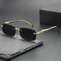 Rimless Sunglasses oval Fashion Metal Eyeglasses Unisex Shades Square Sun Glasses For Summer Traveling