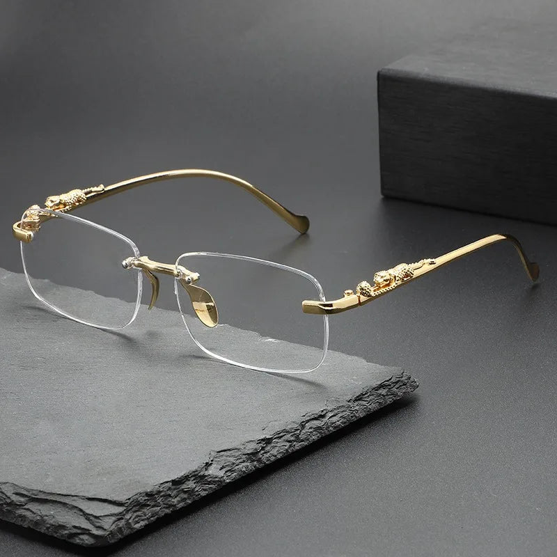 Rimless Sunglasses oval Fashion Metal Eyeglasses Unisex Shades Square Sun Glasses For Summer Traveling