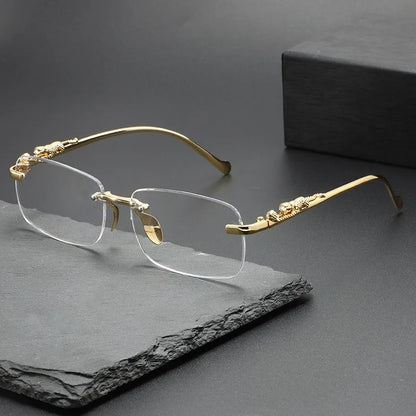 Rimless Sunglasses oval Fashion Metal Eyeglasses Unisex Shades Square Sun Glasses For Summer Traveling