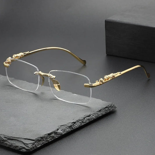 Rimless Sunglasses oval Fashion Metal Eyeglasses Unisex Shades Square Sun Glasses For Summer Traveling