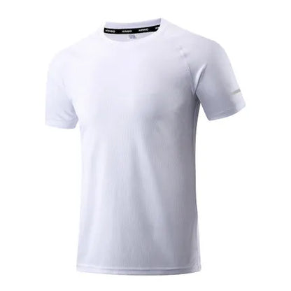 Men's Running Shirts Soccer Jerseys Reflective Sport T-Shirts Quick Dry Athletic Jogging Tops Gym Fitness Workout Sportswear
