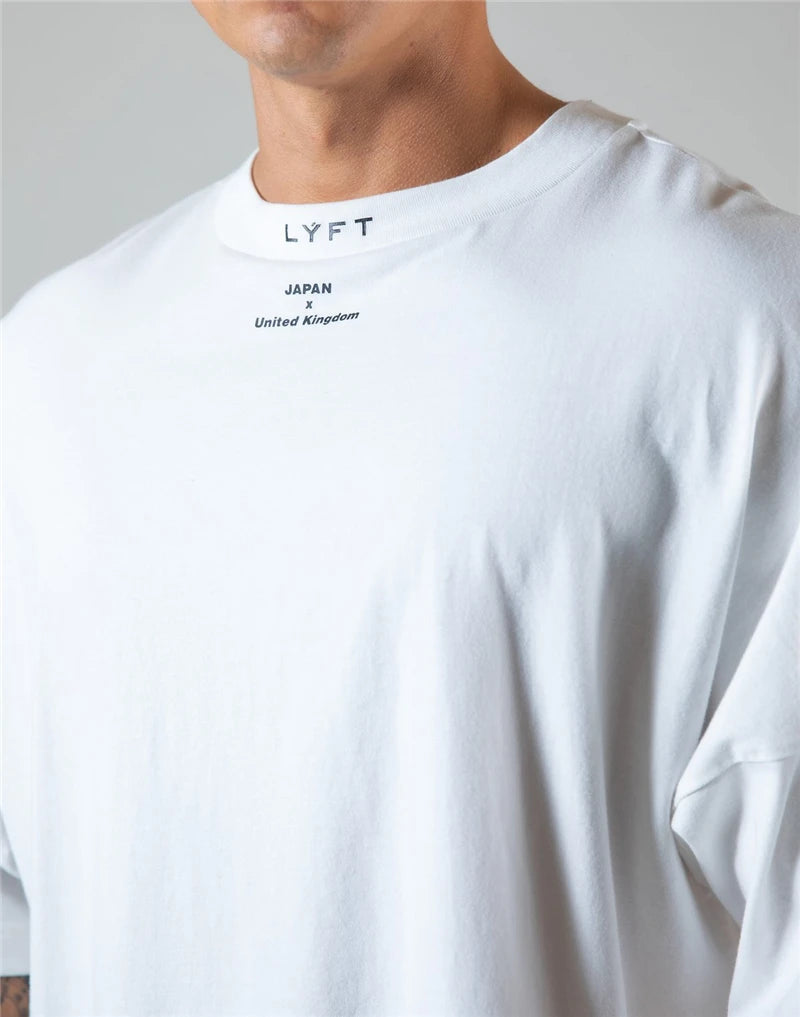 Cotton Gym Shirt Sport T Shirt Men Short Sleeve Running Shirt Men Workout Training Tees Fitness Loose large size M-XXXL