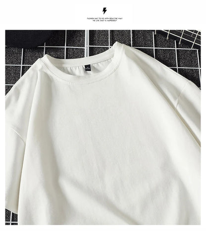 Men's T Shirt Casual Loose Cotton Short Sleeve T-Shirt Men Top Tee shirt Men