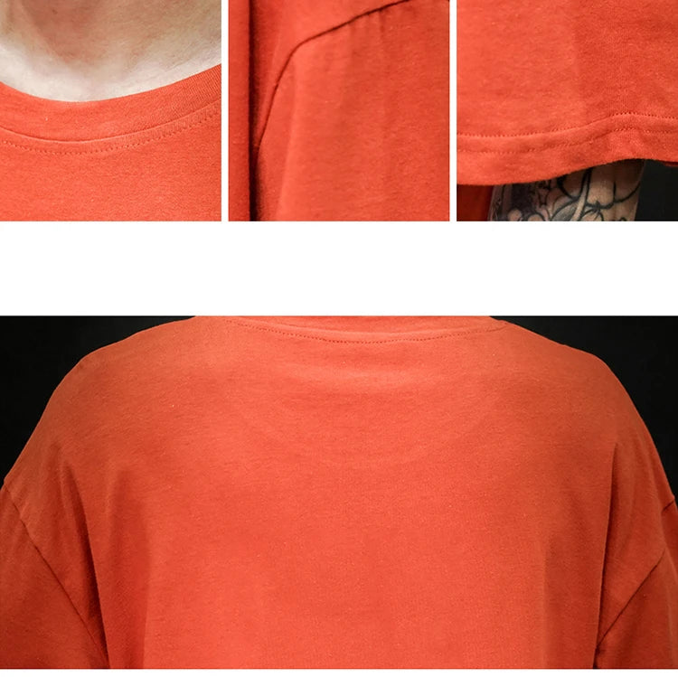 Men's T Shirt Casual Loose Cotton Short Sleeve T-Shirt Men Top Tee shirt Men