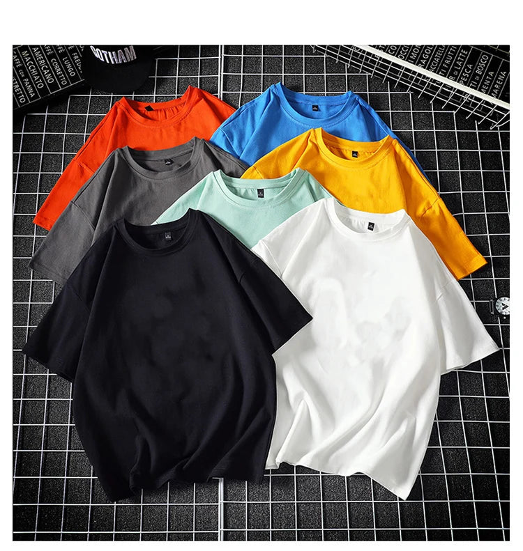 Men's T Shirt Casual Loose Cotton Short Sleeve T-Shirt Men Top Tee shirt Men