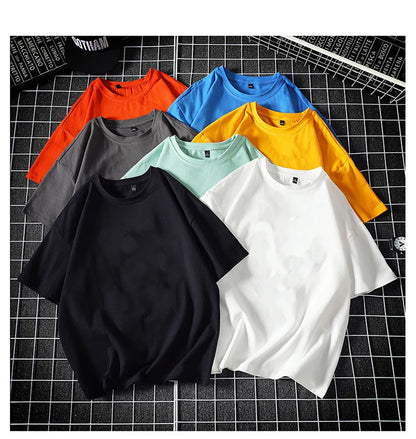 Men's T Shirt Casual Loose Cotton Short Sleeve T-Shirt Men Top Tee shirt Men