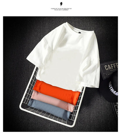 Men's T Shirt Casual Loose Cotton Short Sleeve T-Shirt Men Top Tee shirt Men