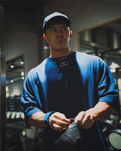 Cotton Gym Shirt Sport T Shirt Men Short Sleeve Running Shirt Men Workout Training Tees Fitness Loose large size M-XXXL