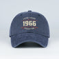 "Living Legend Since 1966" Washed Baseball Cap Adjustable Unisex Gift For Vintage Lovers