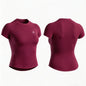 Women Bum Shaping Tee Seamless Short Sleeve Tops Gym Workout Running T-Shirts Fitness Activewear Athletic Shirts