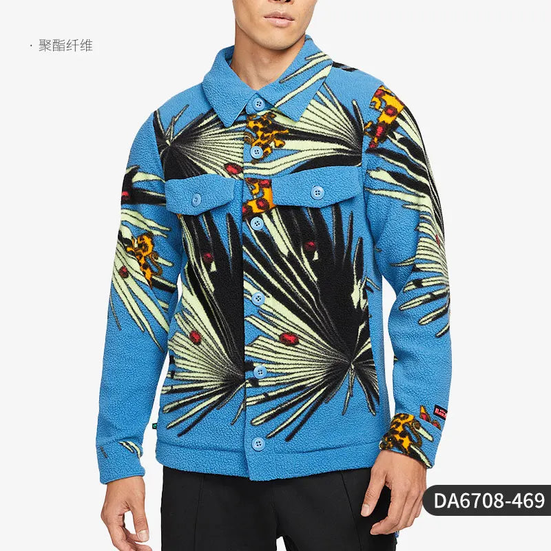 Nike Genuine JACKET SHERPA AOP Men's Casual Sports Coat DA6708-469