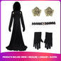 Moth Lady Evil Cosplay Fantasia Village Vampire Lady Dimitrescu Costume Women Black Dress Halloween Carnival Party Suit