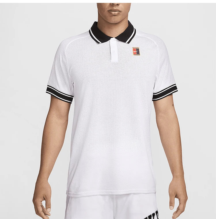 Nike genuine Court Heritage Men's Collared Tennis T-Shirt FQ2102-100