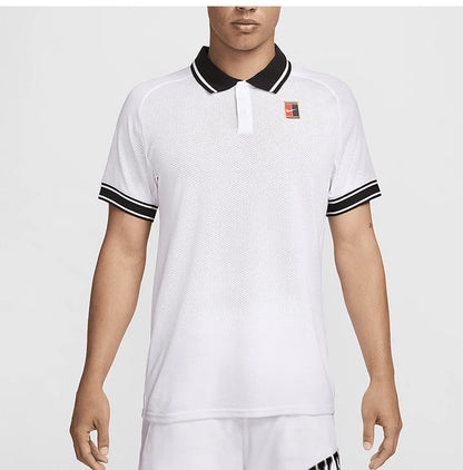Nike genuine Court Heritage Men's Collared Tennis T-Shirt FQ2102-100
