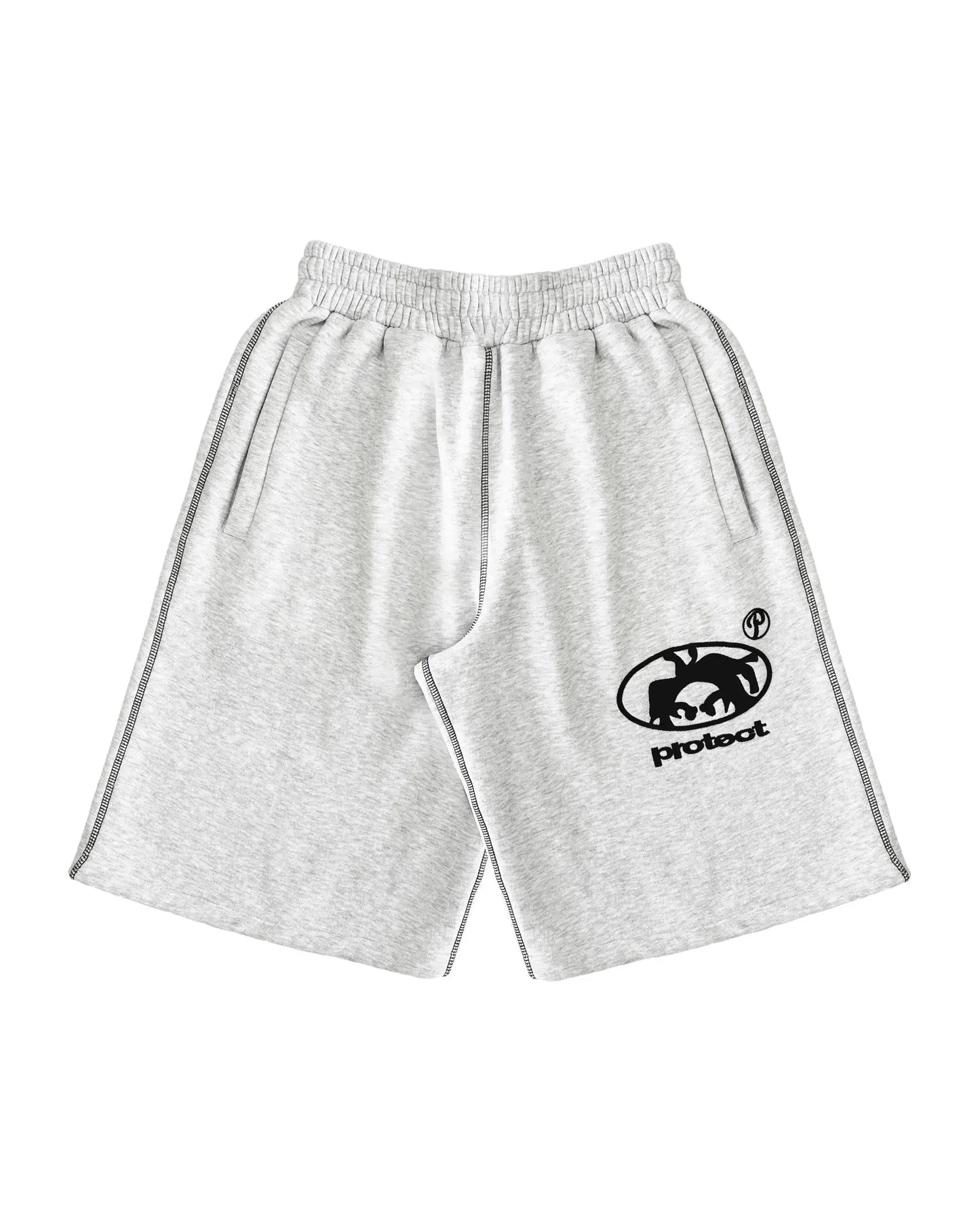 Grey Cotton Y2K Hiphop Streetwear Shorts European Street Style Trendy Baggy Casual Cargo Urban Casual Wear Fashion
