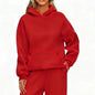 Casual Sports hoodie Sweatshirt Solid-color long-sleeve Women's Fashion Loose hoodie Women's tops pullover
