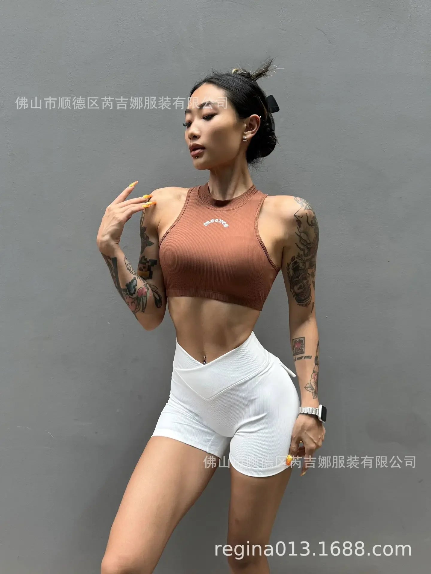 Wolf Head Fitness Yoga Bra Underwear Women's Sports Running Shock-proof Quick-drying Vest Sexy Backless