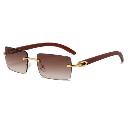 Frameless Fashion Sunglasses for Unisex Vacation Casual Driving Sun Shades Classic Outdoor Vacation Riding Sun Glasses
