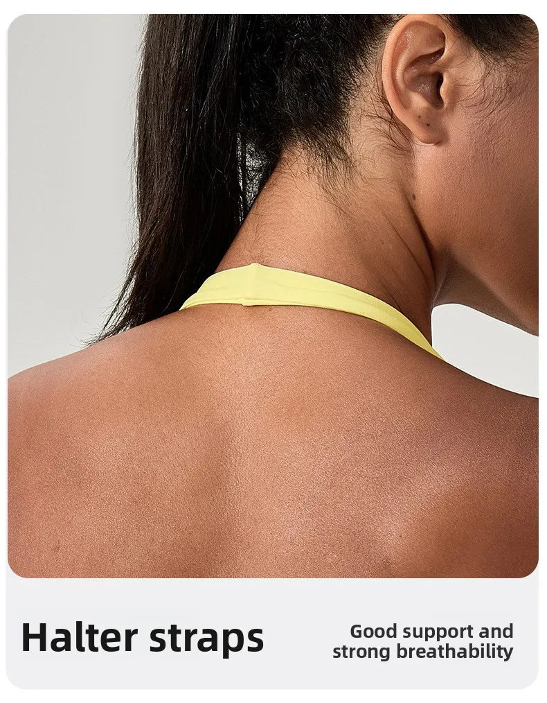 high-intensity sports bra for women's running, shockproof and high elasticity yoga vest, outdoor fitness sports bra