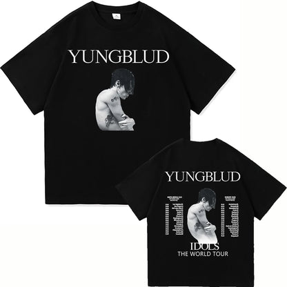 Yungblud Idols World Tour T Shirt New Fashion Men/Women Hip Hop Aesthetic Wings T-shirt High Quality Cool Cotton Tees Shirts