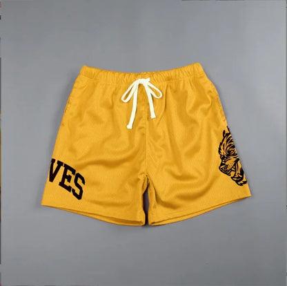 Men's Summer Streetwear Sports Casual Shorts Gym Fitness Mesh