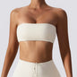 Summer Strapless Sports Bra Gym Women Quick-Drying Yoga Clothes Women Tube Top Fitness Chest Wrap Underwear Workout Bra Female