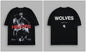 WOLVES CLUB STABILITY "PREMIUM" OVERSIZED TEE IN BLACK Summer Men's and Women's T-shirt Fashion Loose Printed Tops