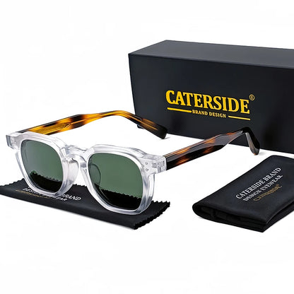 CATERSIDE Fashion Unisex Sunglasses Small Frame Square Personalized Design Sun Glasses