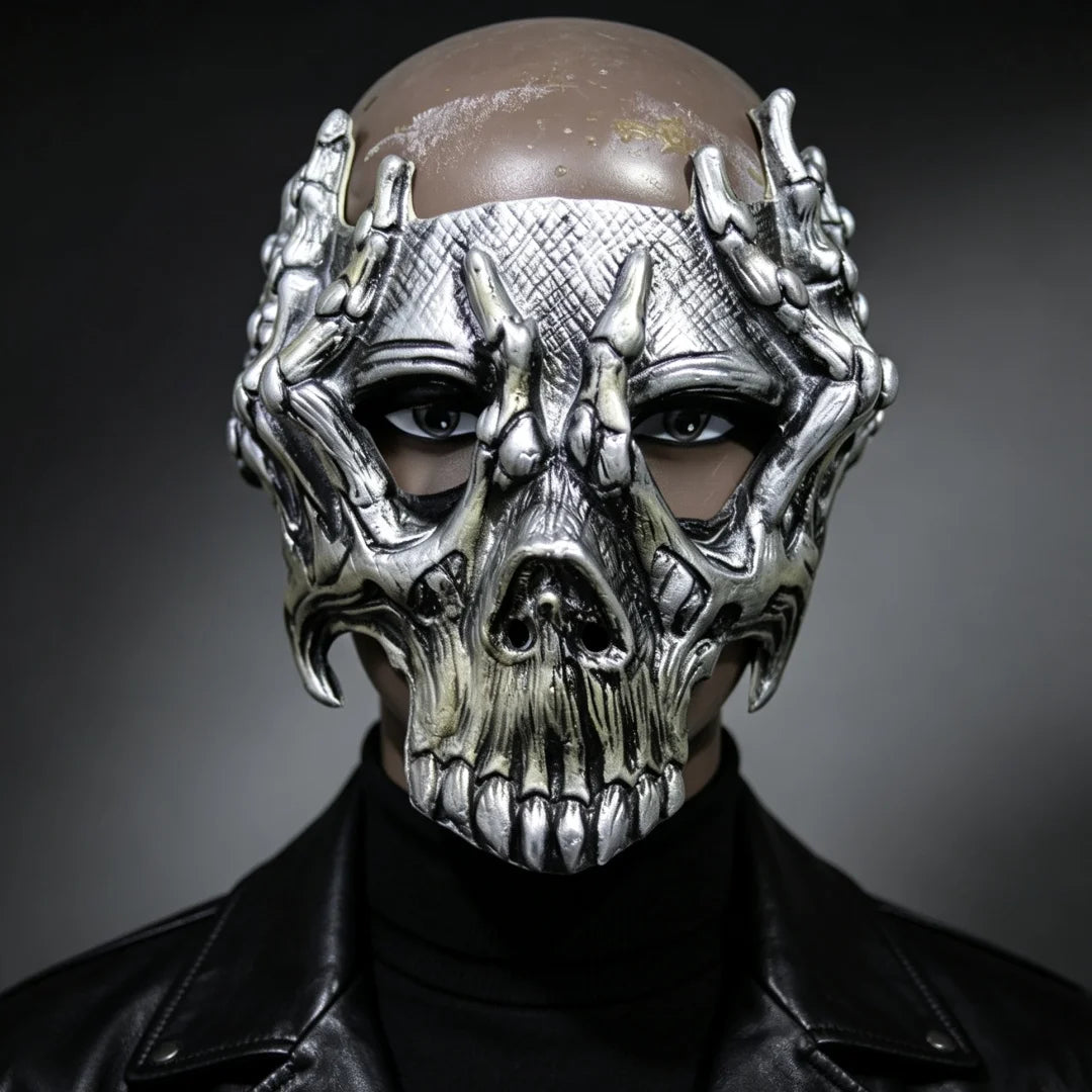 Skull Mask Bone Skeleton Headpiece for Halloween Party Costume Haunted House