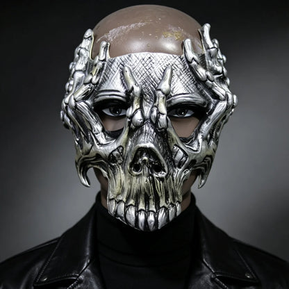 Skull Mask Bone Skeleton Headpiece for Halloween Party Costume Haunted House