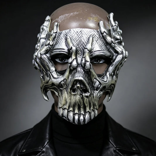 Skull Mask Bone Skeleton Headpiece for Halloween Party Costume Haunted House
