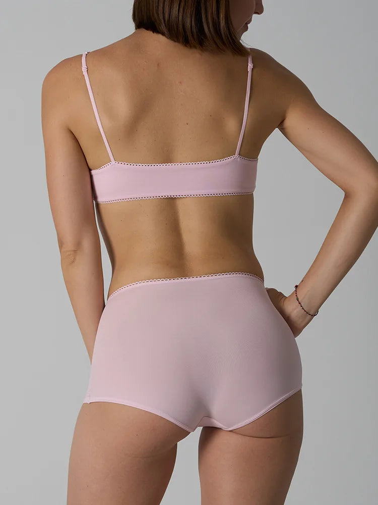 Lace Bra Set Skin-like High Elastic Breathable Women's Underwear Large Chest Small Appearance Innerwear Panties Set