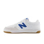 New Balance NB480 Unisex Low-Top Sneakers – White/Blue, Synthetic Leather, Soft, Comfortable & Durable BB480PEN