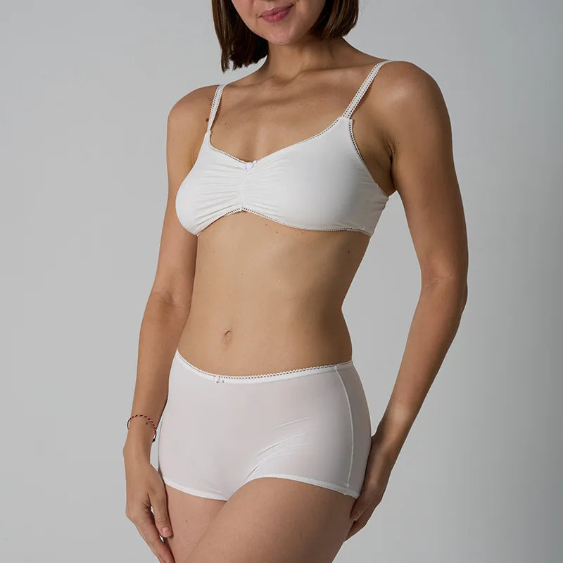 Lace Bra Set Skin-like High Elastic Breathable Women's Underwear Large Chest Small Appearance Innerwear Panties Set