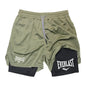 Men Running Shorts 2 in 1 Double-deck Sport Shorts Sportswear Gym Fitness Short Pants Training Jogging Bottom Men's Clothing