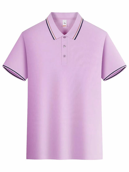Stripe Solid Color Polo Shirts Sport All-Match Women Short Sleeve Collar  Summer Comfortable Woman Tops
