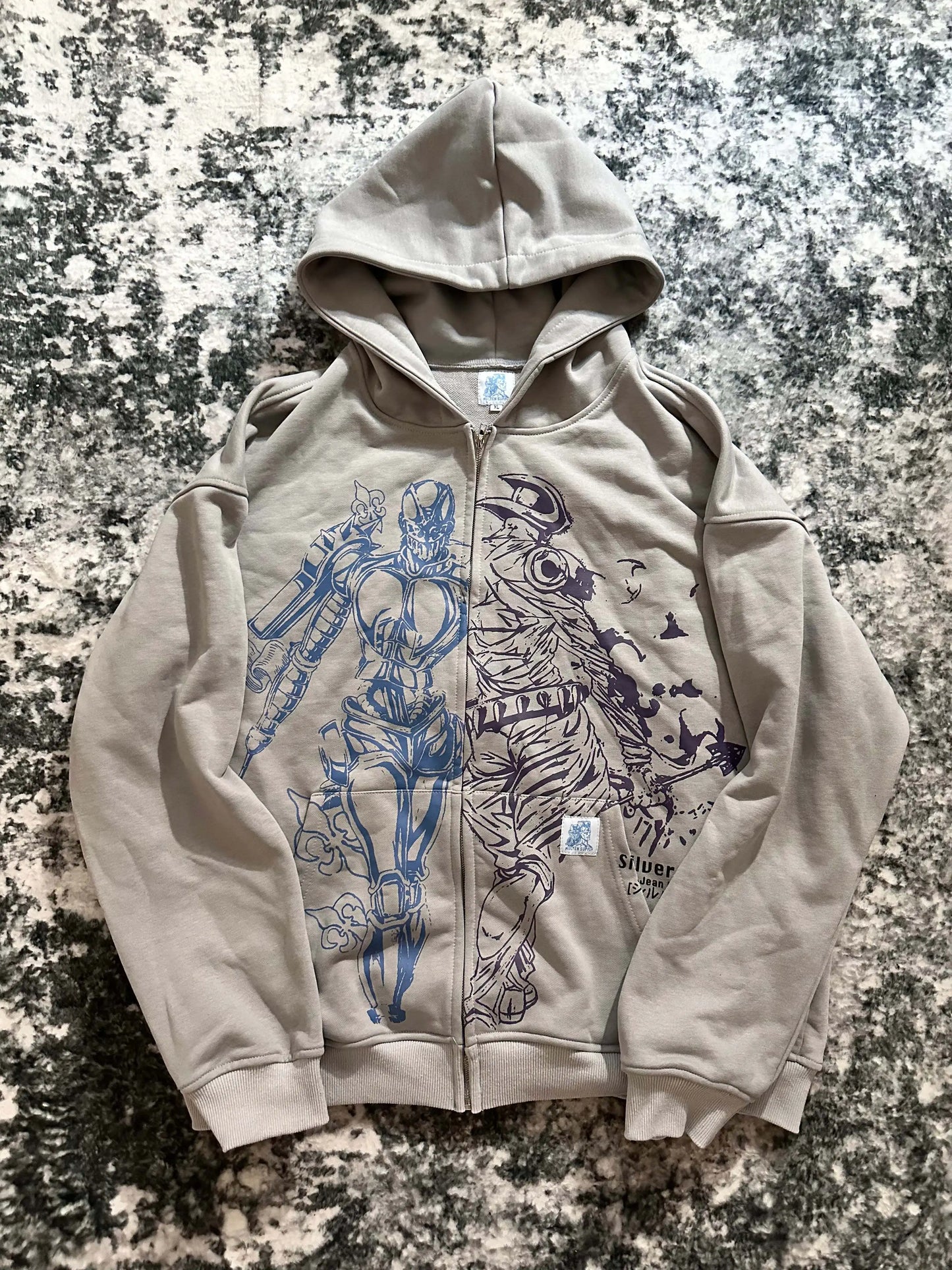 Jojo Bizarre Adventure Silver Chariot Zip Up Hoodies Women Y2k Oversized Hoodie Hip Hop Couples Harajuku Street Men Sweatshirt