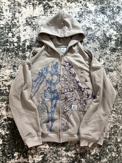 Jojo Bizarre Adventure Silver Chariot Zip Up Hoodies Women Y2k Oversized Hoodie Hip Hop Couples Harajuku Street Men Sweatshirt