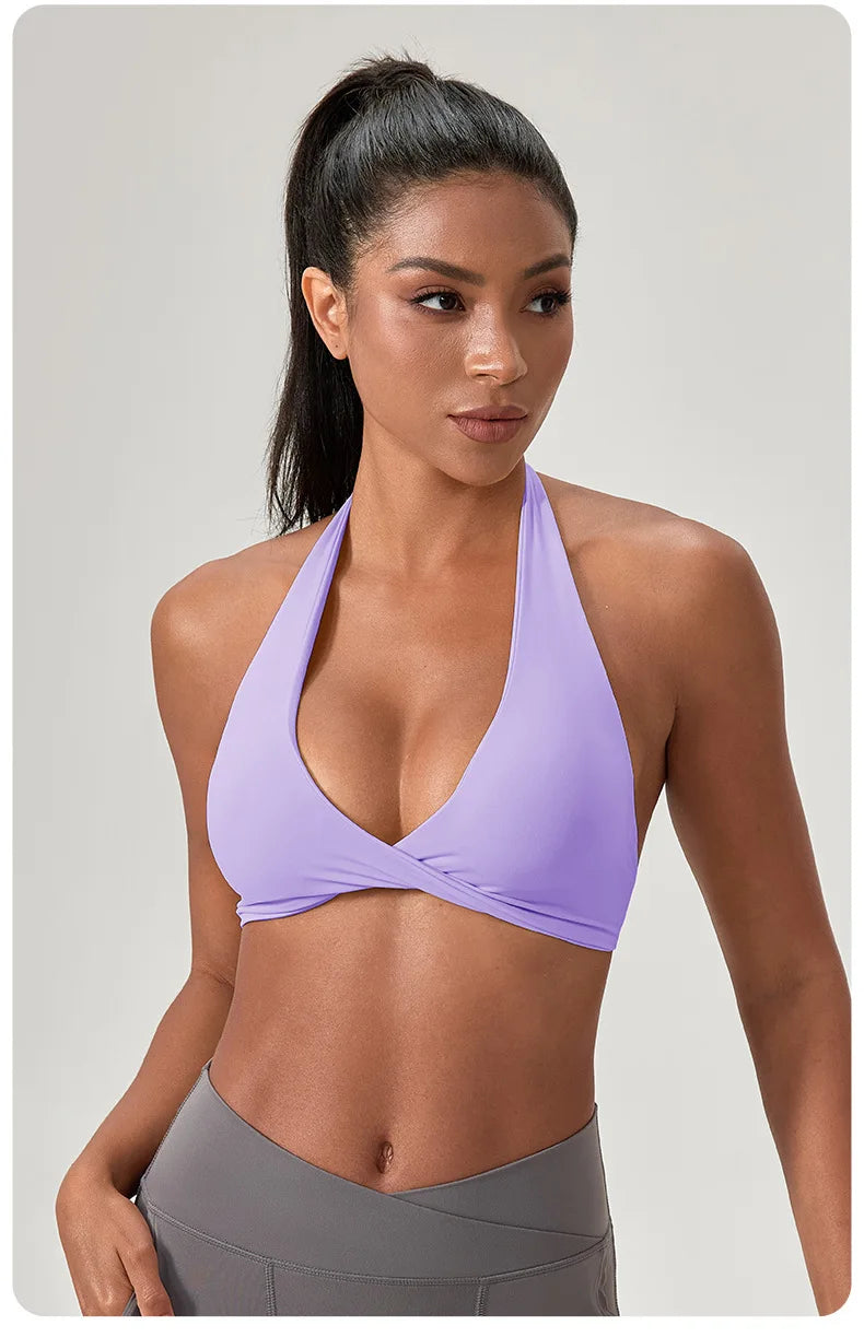 high-intensity sports bra for women's running, shockproof and high elasticity yoga vest, outdoor fitness sports bra