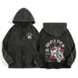 Darc Wolves Sport Zip Up Hoodies for Unisex Cotton Print Gothic Harajuku Jacket Hooded Sweatshirts Casual Manga Pullover