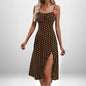 Women Elegant Floral Beach Vacation Streetwear Sexy Low Cut Beach Party Slim Slit Dress Chic Bodycon Lady Sleeveless Vestidos