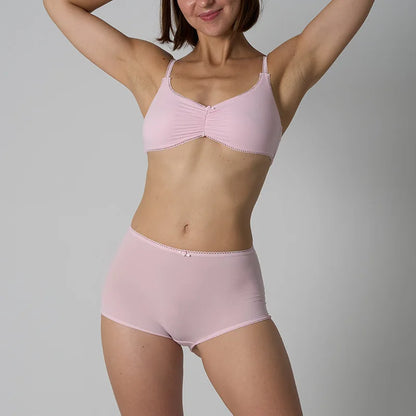 Lace Bra Set Skin-like High Elastic Breathable Women's Underwear Large Chest Small Appearance Innerwear Panties Set