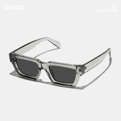 Ruiao new black classic retro designer branded concave irregular thick frame men women fashion sunglasses