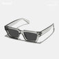 Ruiao new black classic retro designer branded concave irregular thick frame men women fashion sunglasses