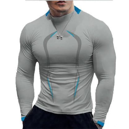 Summer Outdoor Long Sleeve T-Shirt Men 2024 New Quick Dry Breathable Air Conditioning Outdoor Sun Protection Running Outer Wear